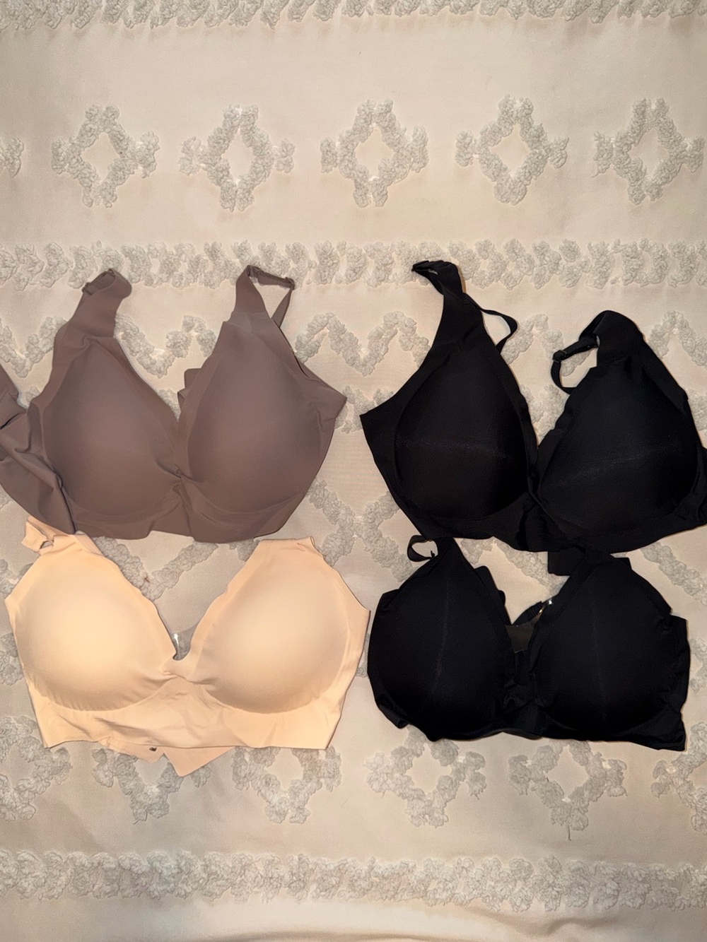 Everyday Smooth Wireless Bra — Black, Taupe, Nude NWOT